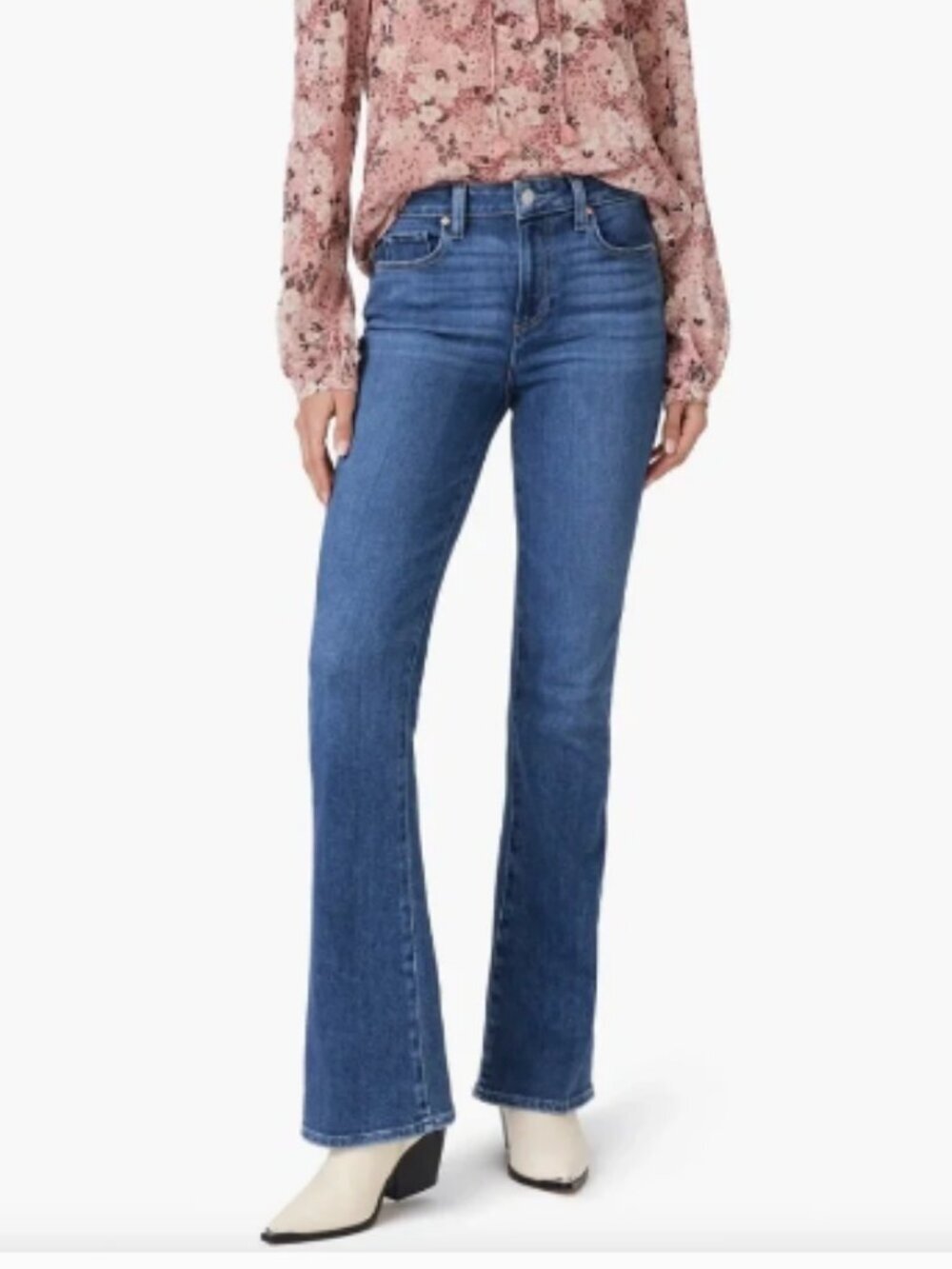 Paige High Rise Laurel Canyon Bootcut Jean Medium Wash Zane Size 27